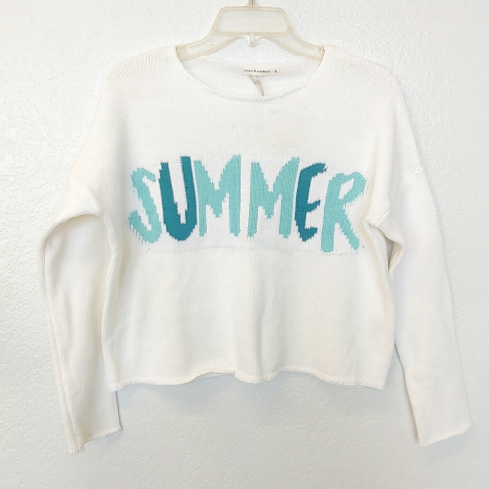 Moon & Madison - Cropped Knitted Summer Sweater